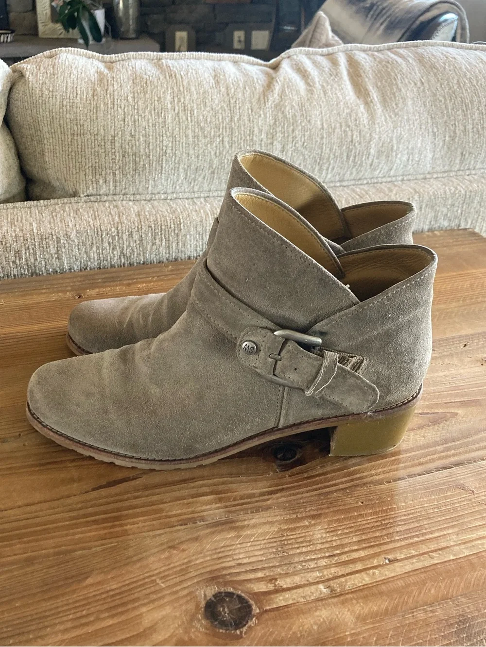 Stuart Weitzman 'Dude' Suede Slip On Ankle Boots